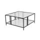 HANAH HOME Klub sto Uranus, crna/staklo - 706CLN1133