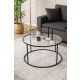 HANAH HOME Klub sto Berlin, crna/staklo - 706CLN1135