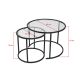 HANAH HOME Set klub stolova 60-42, crna/providna - EP3058036