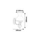 Rabalux Zidna lampa Petronel E27 1x MAX 60W mat crno (7077) - 7077