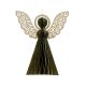 DEKOR DOM Novogodišnja dekoracija 15cm Papirni anđeo 709229, zelena - 043383-1