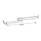 Rabalux Plafonjera Benedick LED 40W srebrna strugani aluminijum (71015) - 71015-1