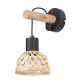 Rabalux Zidna lampa Rattan E27 1x MAX 15W crna (71025) - 71025