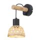 Rabalux Zidna lampa Rattan E27 1x MAX 15W crna (71025) - 71025