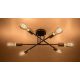 Rabalux Plafonjera Branwen E27 6x MAX 25W mat crno (71026) - 71026-1