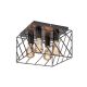 Rabalux Plafonjera Boroo E27 4x MAX 25W mat crno (71027) - 71027