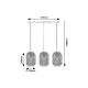 Rabalux Visilica Adalla E27 3x MAX 40W mat crno (72093) - 72093