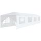 Paviljon Tenda 9x3m Bela Sa Stranicama - 720-1-1-1