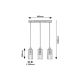 Rabalux Visilica Tanno E27 3x MAX 25W hrast (72123) - 72123