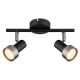 Rabalux Spot rasveta Konrad GU10 2x MAX 50W mat crno (73012) - 73012
