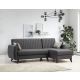 ATELIER DEL SOFA Ugaona garnitura Alkon, tamno siva - 730MST1304
