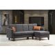 ATELIER DEL SOFA Ugaona garnitura Polya, tamno siva - 730MST1308