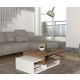 HANAH HOME Klub sto Tab, bela/braon - 731WAT2809