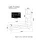 HANAH HOME TV komoda Isabel, krem/bela - 731WAT3017