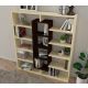 HANAH HOME Polica za knjige Ample, tamnobraon/bela - 731WAT3604