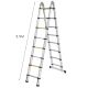Duple Aluminijumske Teleskopske Merdevine 2.5+2.5m - 737-1