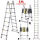 Duple Aluminijumske Teleskopske Merdevine 2.5+2.5m - 737-1