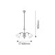 Rabalux Luster Francesca E14 3x MAX 40W bronzana (7373) - 7373
