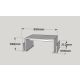 HANAH HOME Klub sto Magazin, braon - 745DCD2802