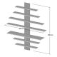 HANAH HOME TV komoda Zebra, bela/braon - 745DCD3020