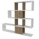 HANAH HOME Polica za knjige Karlin, bela/braon - 745DCD3608