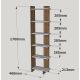 HANAH HOME Polica za knjige Order, braon/bela - 745DCD3611