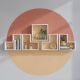 HANAH HOME Zidna polica Elitra, bela - 746JUG1603