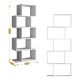 HANAH HOME Polica za knjige Meric, bela - 746JUG3601