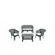 Green Bay VERANDA Baštenski set sto + 2 stolice + dvosed zeleni - 75114