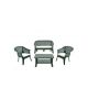 GREEN BAY Baštenski set VERANDA sto+2stolice+dvosed, zeleni - 75114-1
