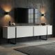 NORDURE TV komoda Onera, bela/crna - EP3058099