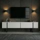 NORDURE TV komoda Onera, bela/crna - EP3058099