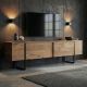 NORDURE TV komoda Onera, braon/crna - EP3058111
