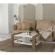 HANAH HOME Klub sto Erica, bela/braon - 756FRN2811