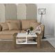 HANAH HOME Klub sto Erica, bela/braon - 756FRN2811