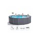 INTEX Bazen sa skimerom, pumpom, merdevinama, pvc 4.78m x 1.24m graphite gray panel pool set - 26384NP