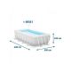 INTEX Bazen pvc 4m x 2m x 1m prism frame rectangular pool set - 26788NP