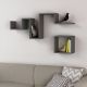 HANAH HOME Zidna polica Follow, antracit - 776HMS1706