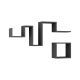 HANAH HOME Zidna polica Follow, antracit - 776HMS1706