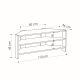 HANAH HOME Ugaona TV komoda Thales Corner, bela - 776HMS3040
