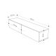 HANAH HOME TV komoda Francy 135, braon/bela - EP3056828
