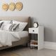 HANAH HOME Noćni ormarić Sirius, desni, bela - 776HMS3438