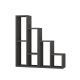 HANAH HOME Polica za knjige Sule, antracit - 776HMS3648
