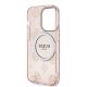 LICENSED GUESS GUESS Futrola za iPhone 14 Pro IML GLITTER PEONY GOLD PINK MagSafe - GUHMP14LHMPGSP