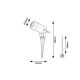 Rabalux Baštenske lampe Krobia GU10 1x MAX 4W crna (7814) - 7814-1