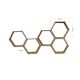 HANAH HOME Zidna polica Hex002, braon - 792EVL1793