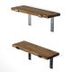 HANAH HOME Set dve zidne police Lam003, braon/crna - 792EVL2804