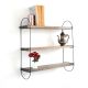 HANAH HOME Zidna polica Wr041, braon/crna - EP3056849