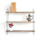 HANAH HOME Zidna polica Wr041, braon/crna - EP3056849