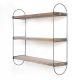 HANAH HOME Zidna polica Wr041, braon/crna - EP3056849
